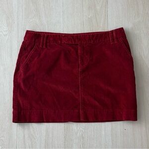 GAP Maroon Burgundy Red Corduroy Mini Skirt